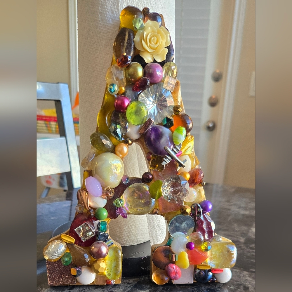 Colorful Beaded Decorative Letter A